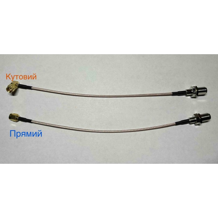 F - SMA адаптер-пигтейл (кабельный) F - SMA адаптер-пигтейл (кабельный)